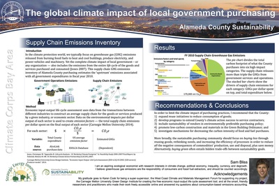 The global climate impact of local government purchase