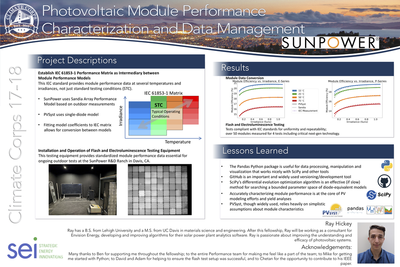 Photovoltaic module performance characterization and data management